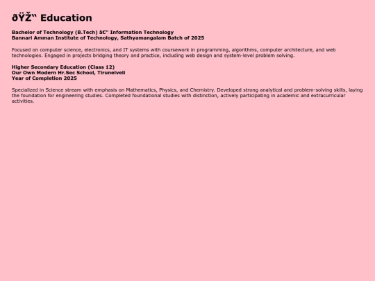 port/portfolio/education screenshot