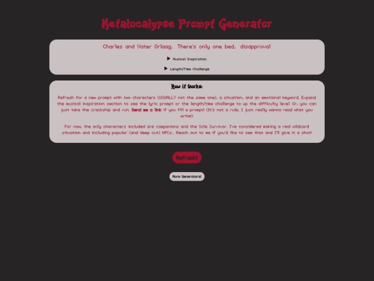 prompts/metalocalypse screenshot