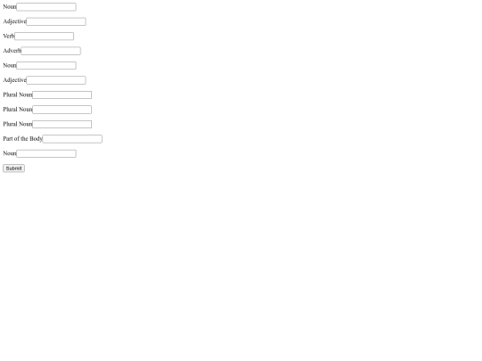 madlib screenshot