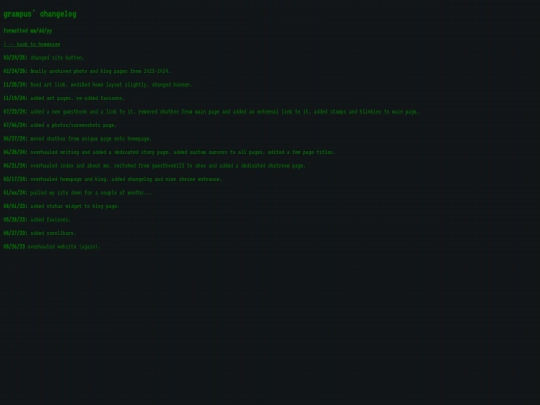 changelog screenshot