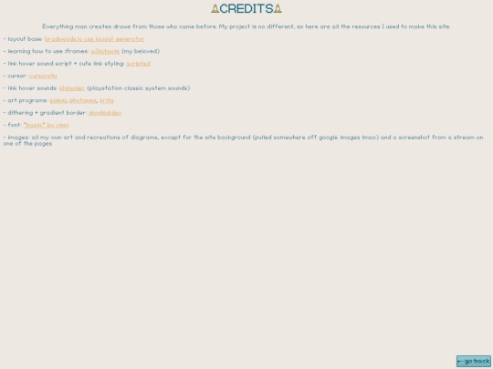 conics/credits screenshot