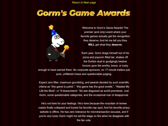 pages/gga/gorms_game_awards screenshot