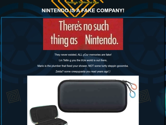 pages/internet_oddities/pages/internet_oddities/fake_Nin/nintendo_is_not_real screenshot
