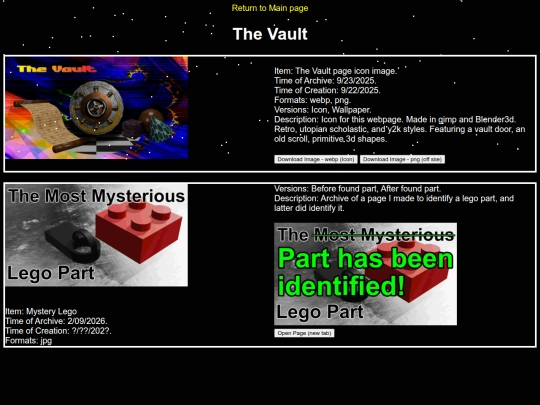 pages/the_vault/archive screenshot