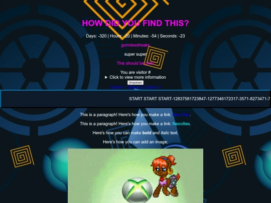 testingpage screenshot