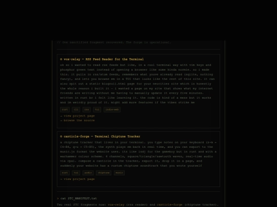 projects screenshot