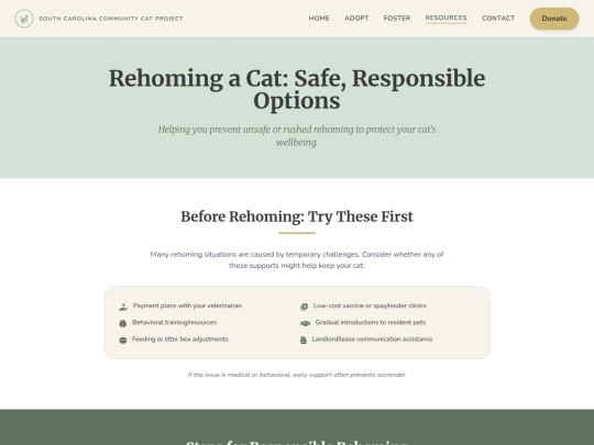 rehoming screenshot