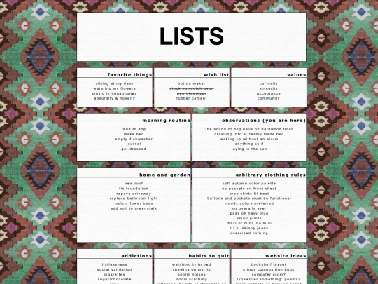 Lists screenshot