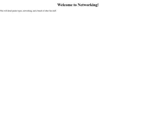 Networking screenshot