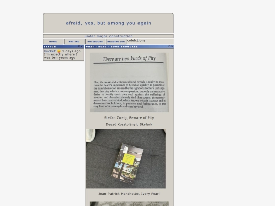 pages/readinglog screenshot