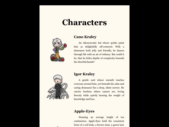Characters screenshot