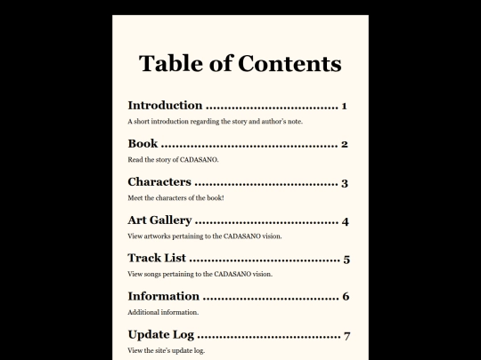 tableofcontents screenshot