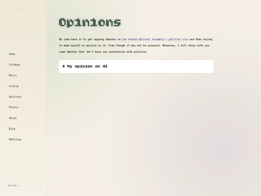 html/opinions screenshot