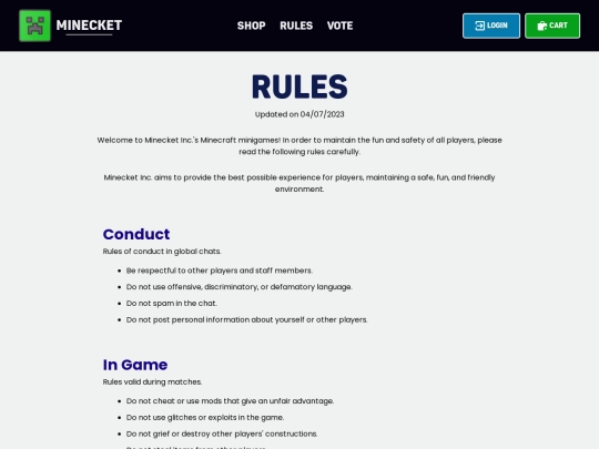 HTML/Rules screenshot