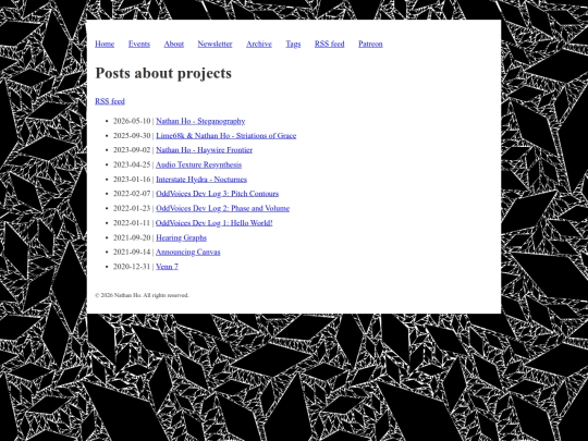 categories/projects screenshot