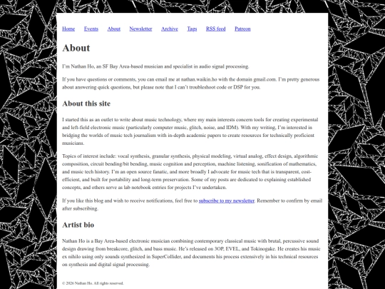 pages/about screenshot