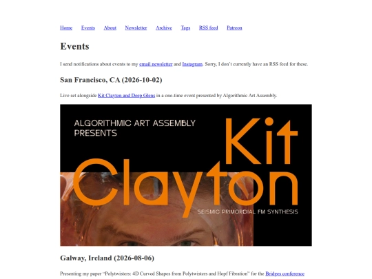 pages/events screenshot