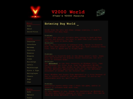 bugs screenshot