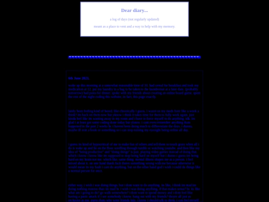 diary screenshot
