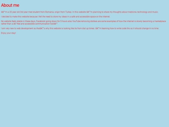 aboutme screenshot