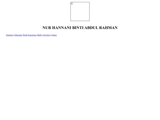 Hannani/resume screenshot