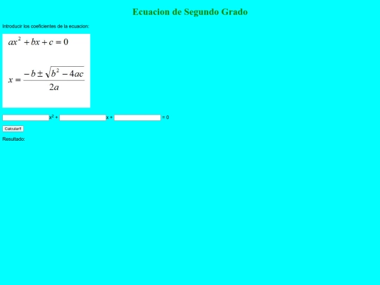 ecuacion2grado screenshot