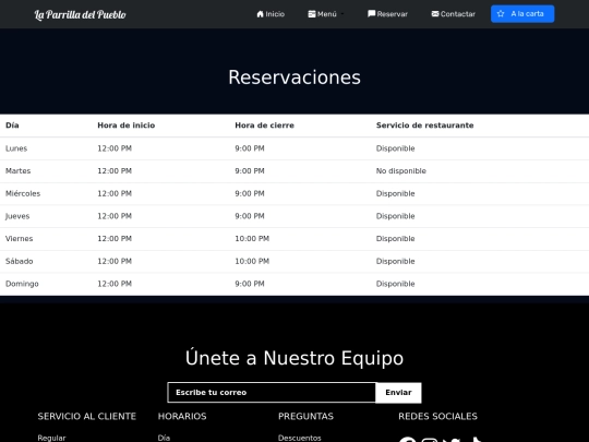 Reservar screenshot