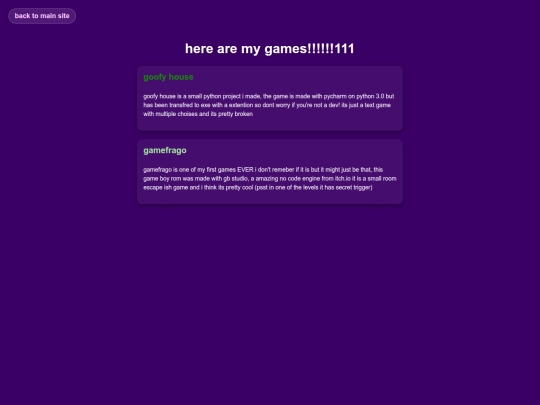 progects screenshot