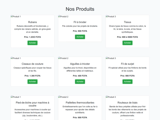 PRODUITS screenshot