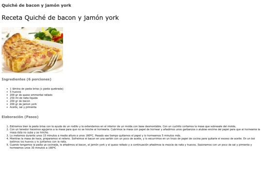 Receta_Quichédebaconyjamon screenshot