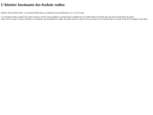 Foxhole-radio screenshot
