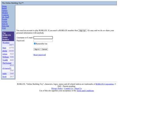 login screenshot