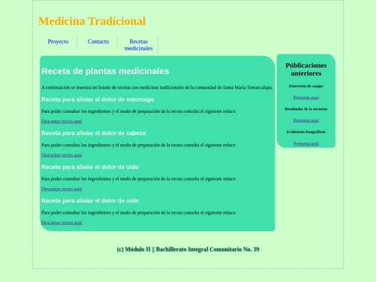 recetas screenshot