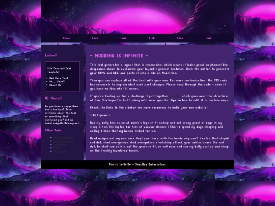 extrasite screenshot