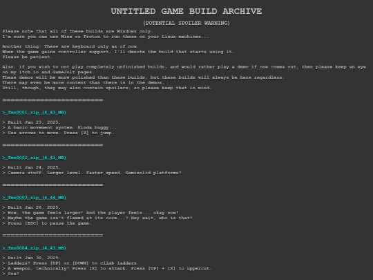 gamedev/buildarchive screenshot