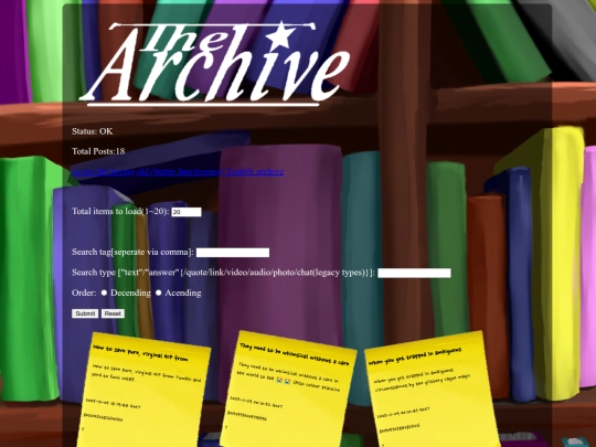Tumblr-api screenshot