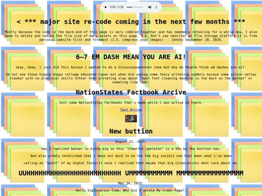 Blog screenshot
