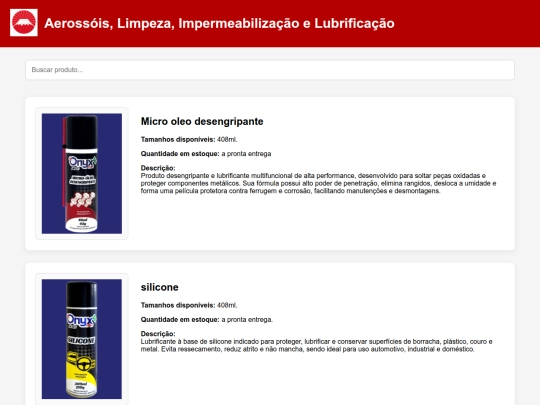 AerossisLimpezaImpermeabilizaoeLubrificao screenshot