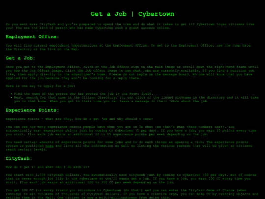 getajobincybertown screenshot