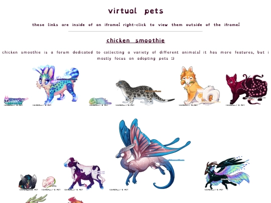 collections/virtual-pets screenshot