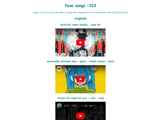 vocasynth/fave-vsynth-songs screenshot
