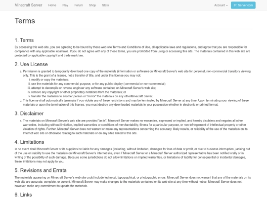 terms screenshot