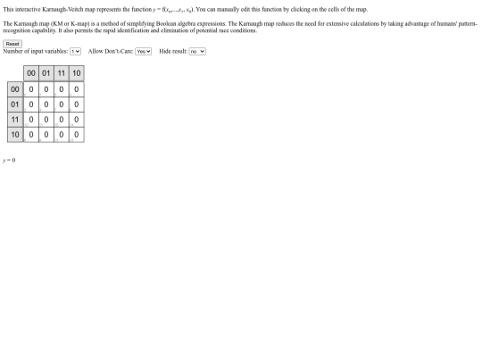 sele/karnaugh screenshot