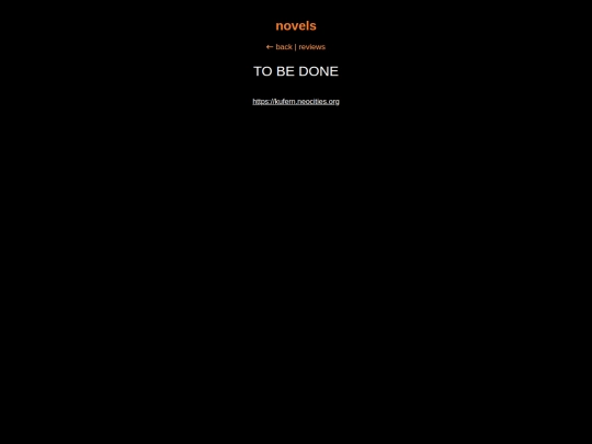 reviews/novels screenshot