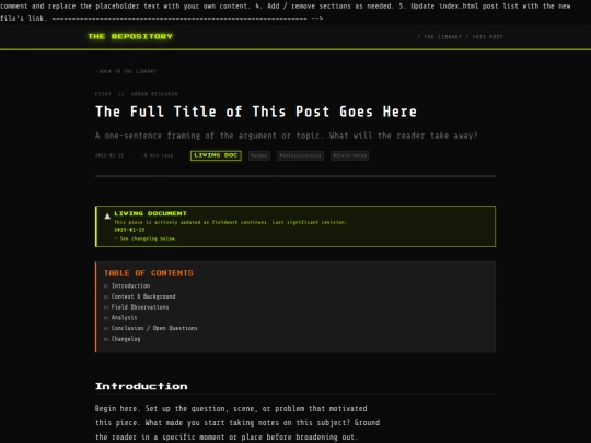 blog-template screenshot