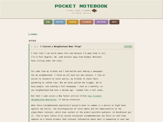 journal screenshot