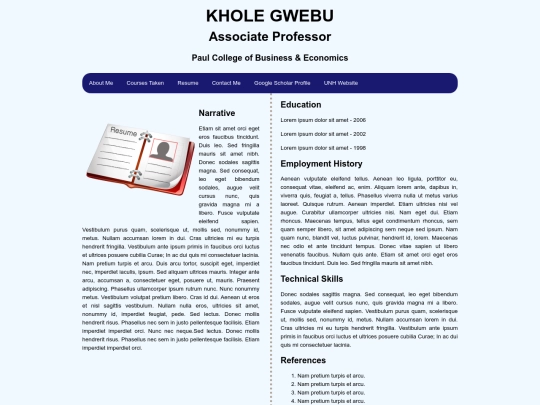 resume screenshot