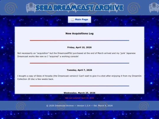 acquisitions screenshot