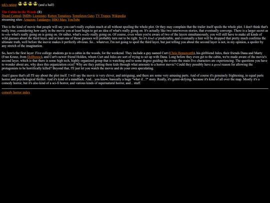 feature/horror/comedy/cabin screenshot