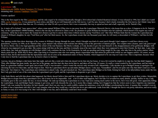 feature/horror/comedy/leprechaun2 screenshot